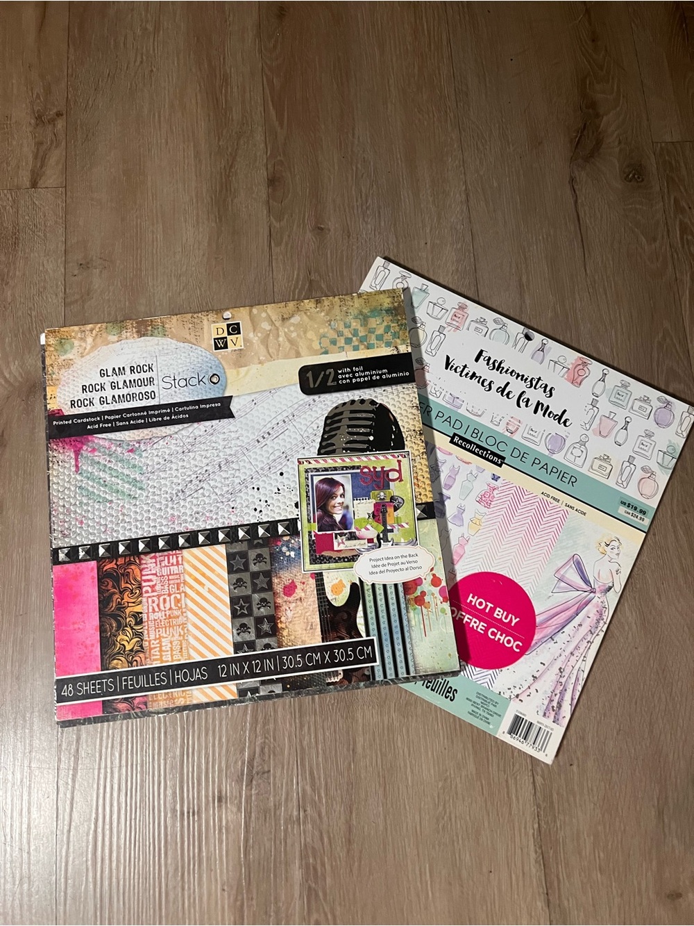 Glam Rock & Fashionista 12x12 Paper Stack - Multicolor Decorative Paper Pack